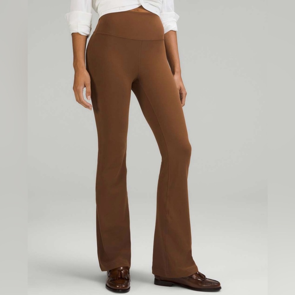 Lululemon Groove Pant SHR Flare Nulu Roasted Brown Size 14